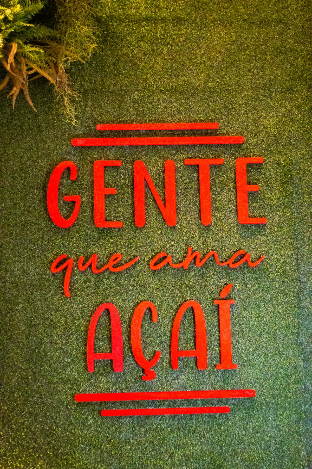 Parede Gente que ama Açaí